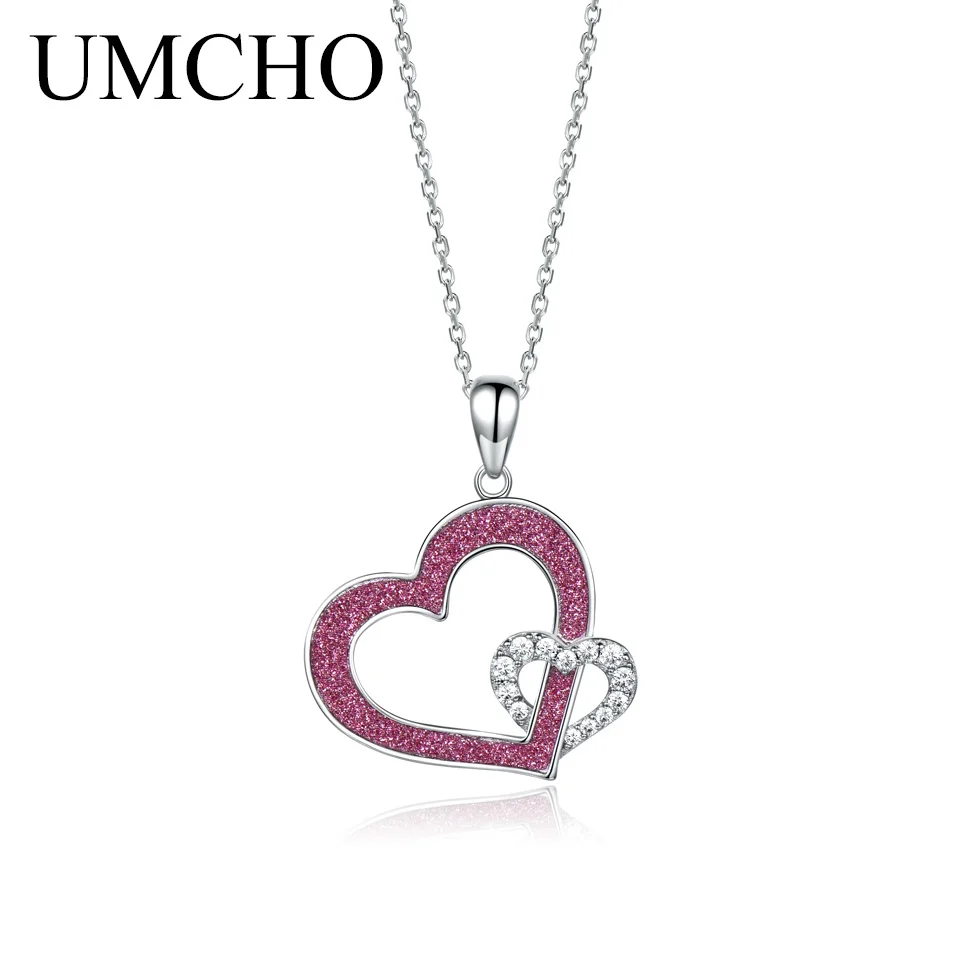 

Double Heart Pendants S925 Silver Necklace Elegant Woman's Pendant Lucky for Girlfriend's Gift 2024