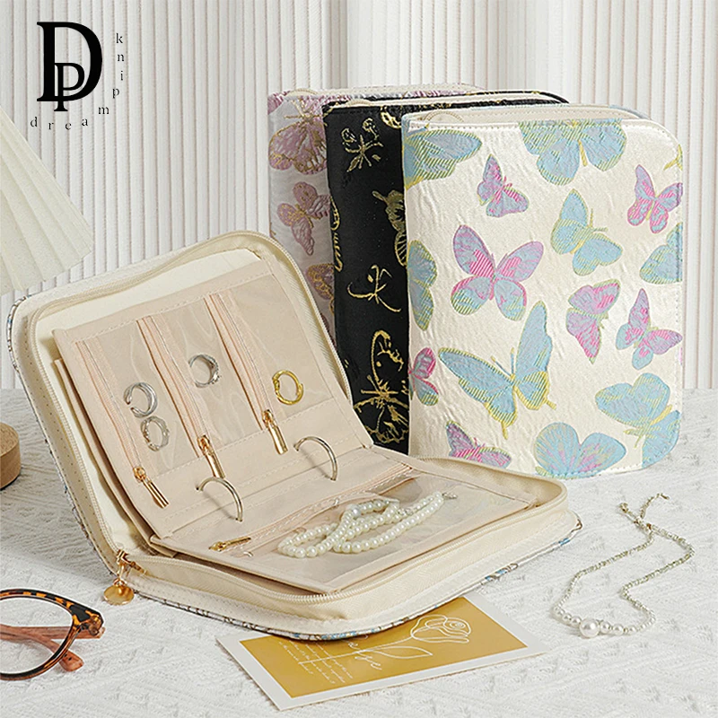 

Элегантный дорожный органайзер для ювелирных украшений: чехол для хранения ожерелий, браслетов и колец с защитой от окисления, фланелевая сумка для женских украшений, подарок