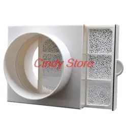 Duct Air Filter Inline Ducting Box Ventilation for PVC Pipe PE Pipe Aluminum Foil Tube Inlet Pre Filter Deworming and Deashing
