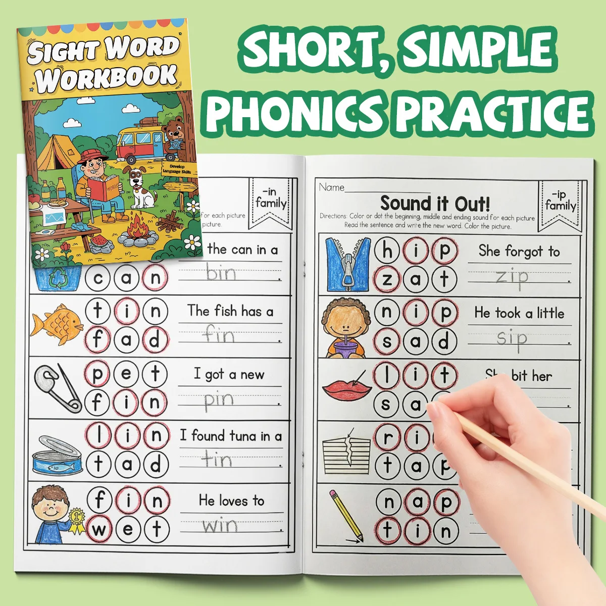 Phonetic Pronunciation Workbook - Comprehensive A-Z Reading Practice for Early Learners