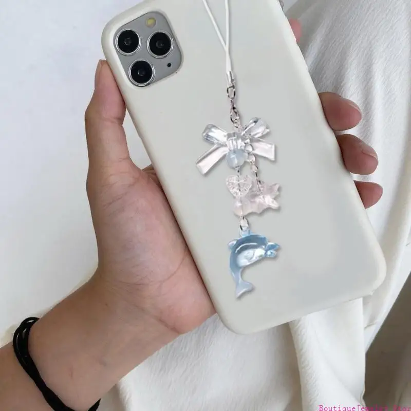 E1PE Creative Dolphin Bag Pendant Keychain for Phones and Accessories