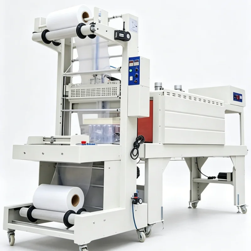 Customized Heat Shrink Sealer Conveyor Tunnel Machine Automatic L Bar Wrapper POF Film Commercial Heavy Duty Packaging System