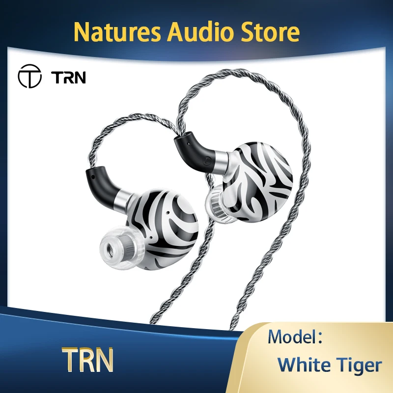 

TRN White Tiger 2 DD 1 Planar Diaphragm Hybrid Driver Headphones Monitor Earbuds In-Ear Earphones with Replaceable Plug IEMs