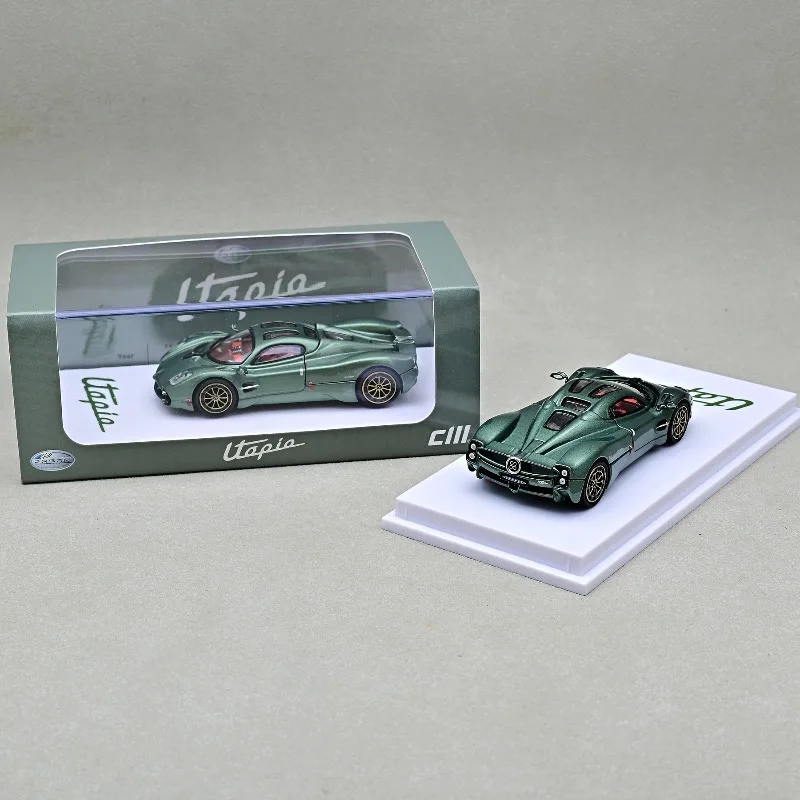 CM Model 1/64 Pagani Utopia Metallic Green Alloy Motor Vehicle Toy Die-casting Metal Model Collection Boy's Christmas Gifts