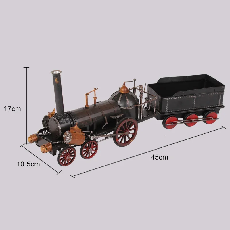 Motor de vapor de hierro vintage americano, modelo de tren HC001, colección para adultos, exhibición, regalo de cumpleaños y Navidad