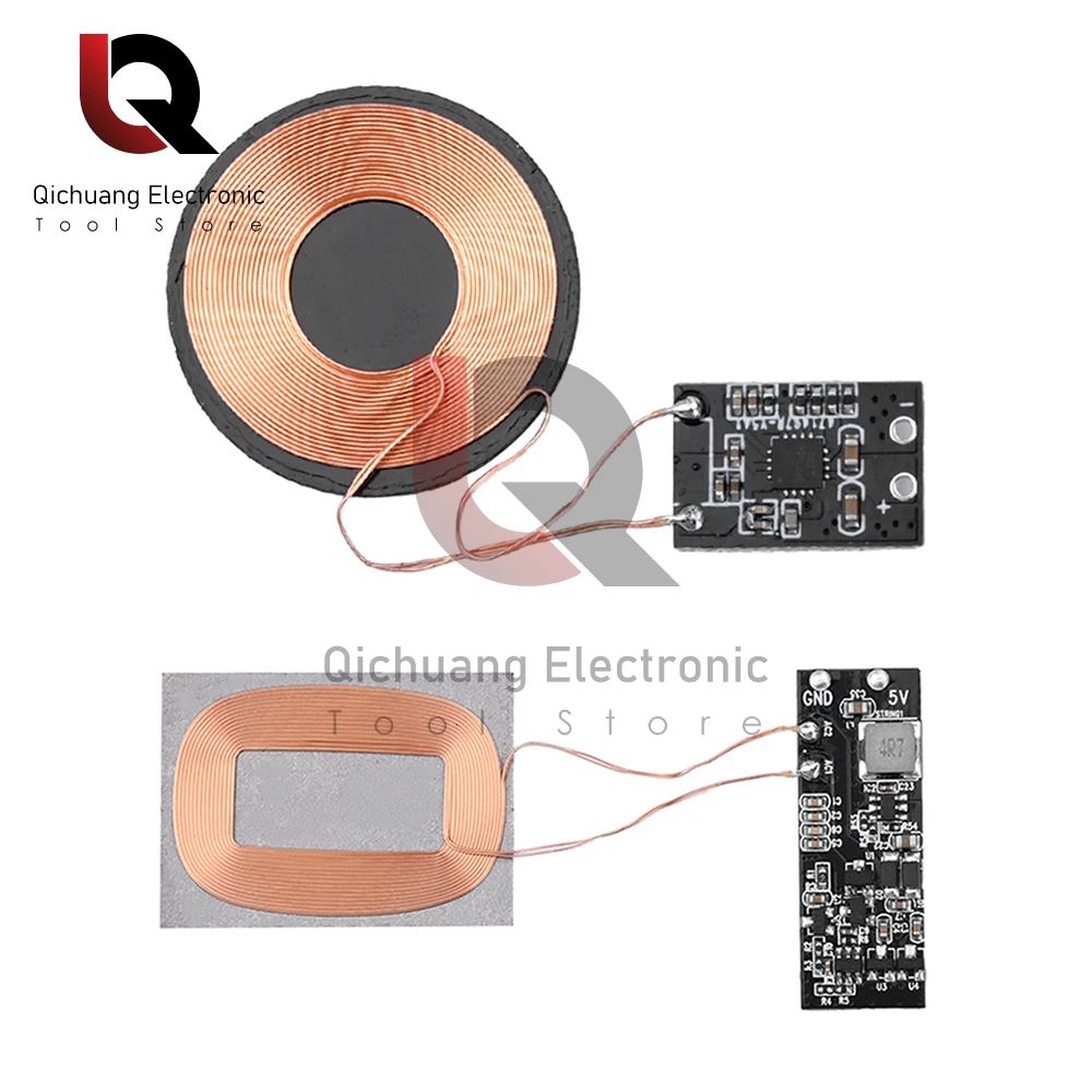 8mm Wireless Power Supply Module Chip IC Solution Small Receiving Wireless Charging Module Wireless Power Supply Coil Module