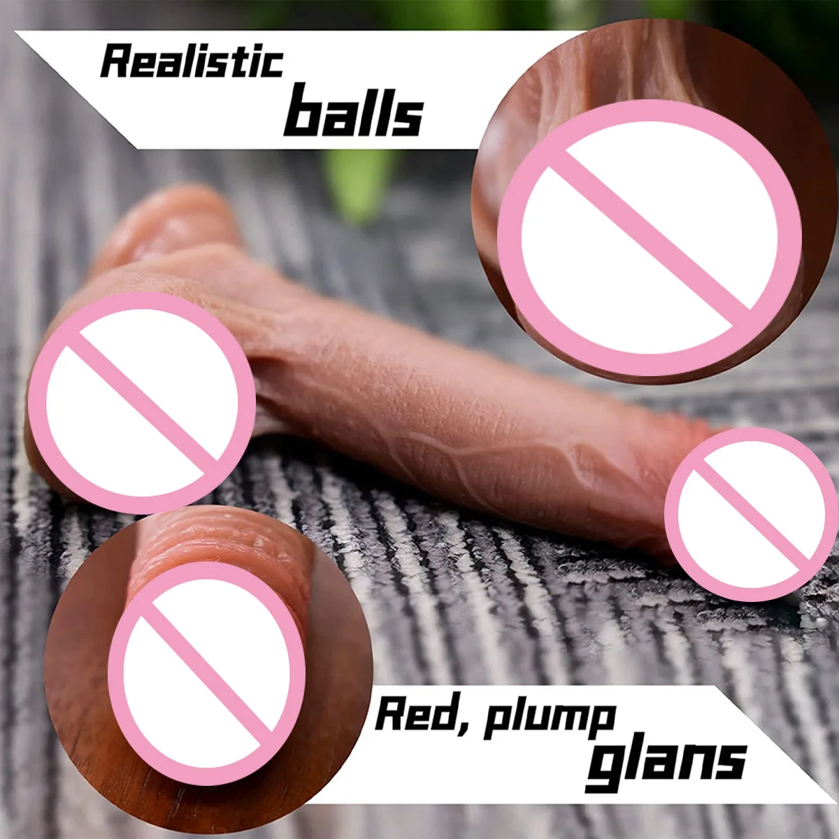 7inch Realistic Dildo Feels Like Skin Penis Adult Sex Toy for Women Soft Silicone Anal Dildo with Suction Cup Lifelike Fake Dick