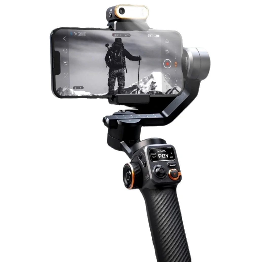 Hohem M6 Phone Stabilizer Ai Face Tracking Live Streaming Artifact Shooting Screen Fill Light Selfie Stick Handheld Stabilizer