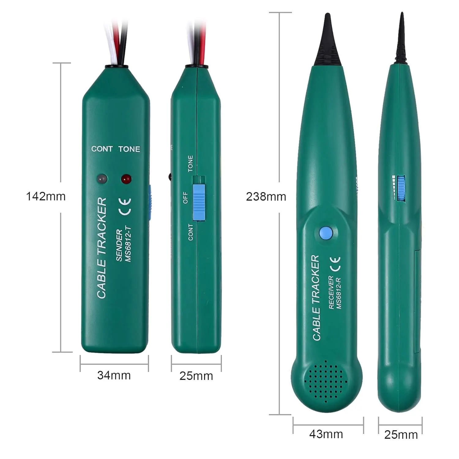 MS6812 Professional Cable Tracker Tester LAN Detector UTP STP Telephone Wire Tracer Breakpoint Locator Diagnose Tone