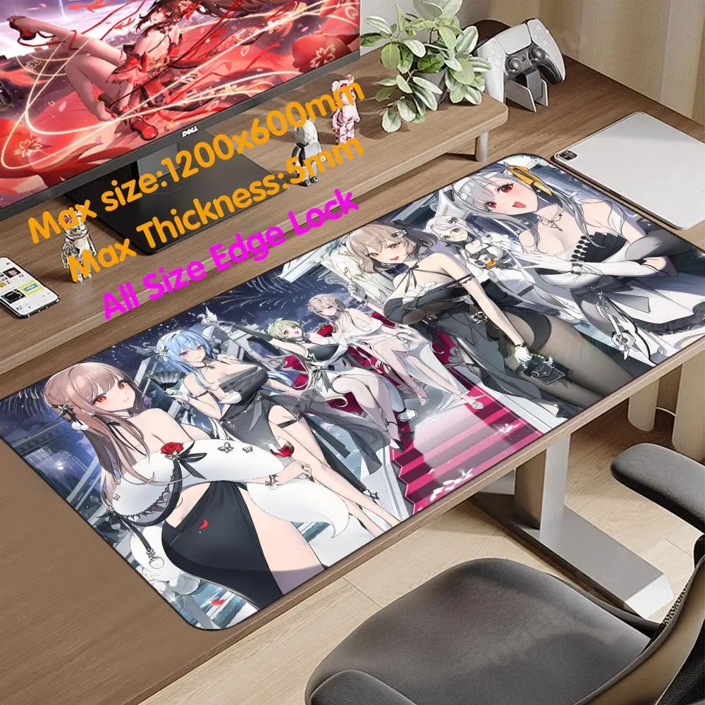 G_goddess of V_victory N_nikke Mouse 3 mm Mouse Pad Pad 1200x600 Mouse Pad Computer Desk Accessories 5mm Thicking Super Big Larg