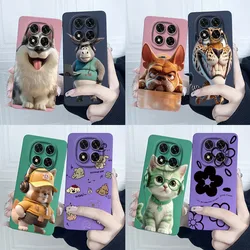 Phone Case for Xiaomi Redmi Note 14 Pro Plus Note14 14Pro 5G Case Cartoon Bumper Matte Soft Silicone TPU full Protect Back Cover