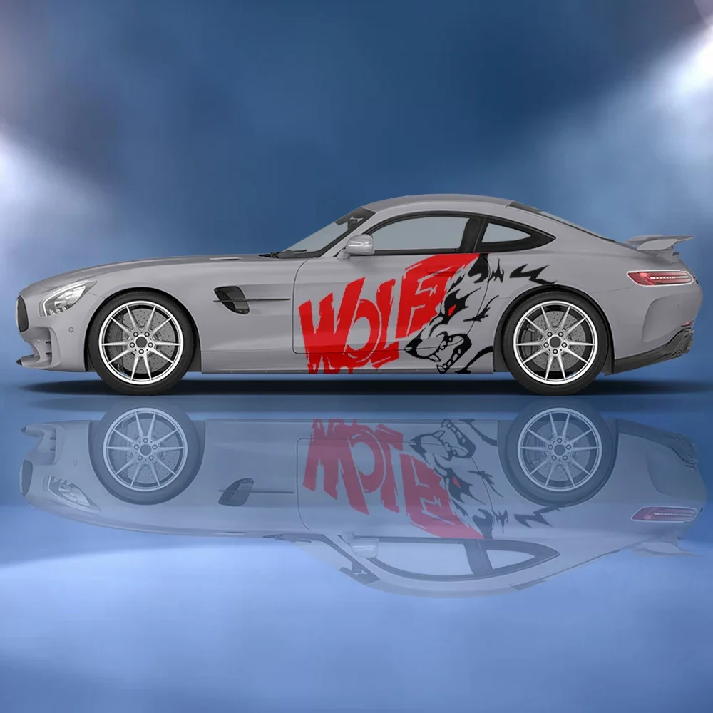 

wolf animal Side sticker car universal vinyl self-adhesive sticker decorative car accessories for racing truck SUV car decals