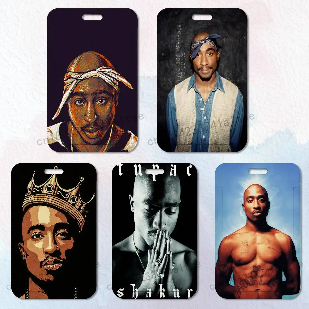 

T-Tupac Singer S-Shakur Card Holder Lanyard Camera Neck Strap Credit Card Case ID Badge Credentials Protection