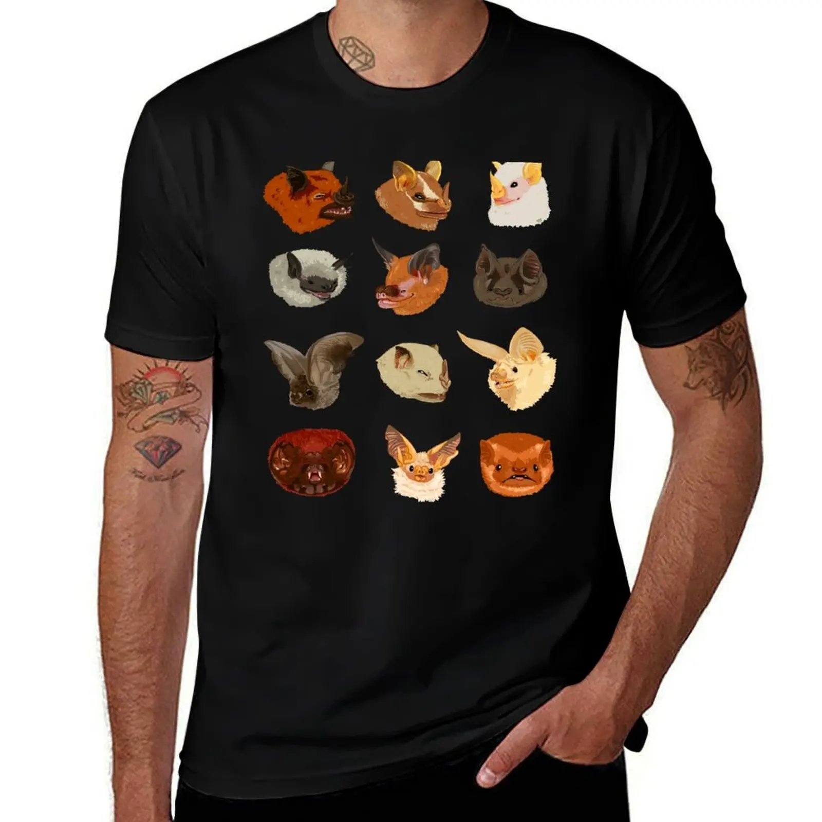 Bat face sheet 1 T-Shirt Plus Size Basic Short Sleeve Top T-Shirt