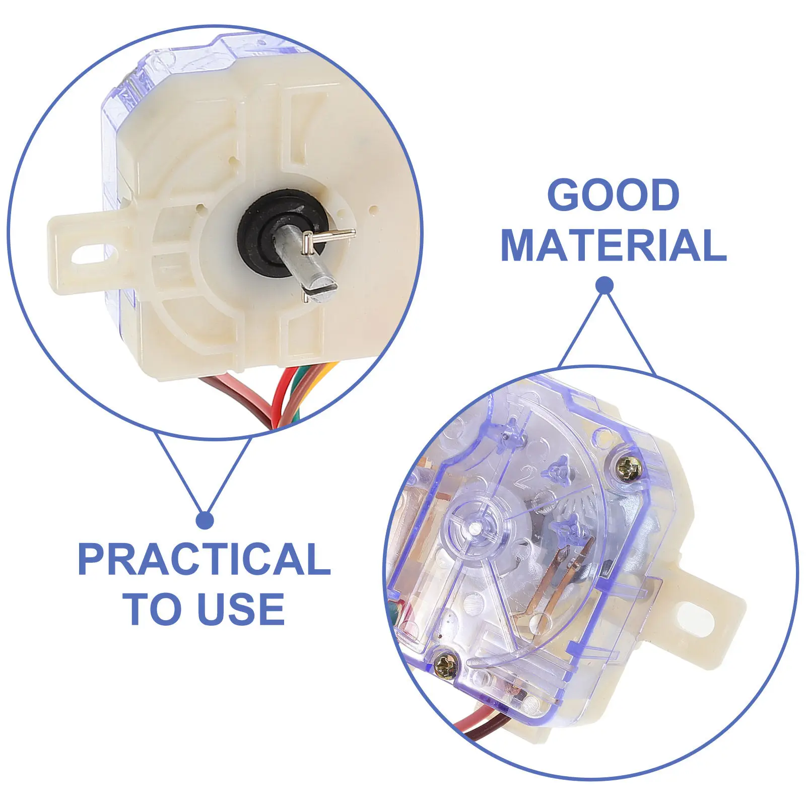 Dual Tub Washing Machine Timer Switch Knob Replacement Semi-Automatic Washer Timer 180 Degree Long Hole 7.3cm Control Module