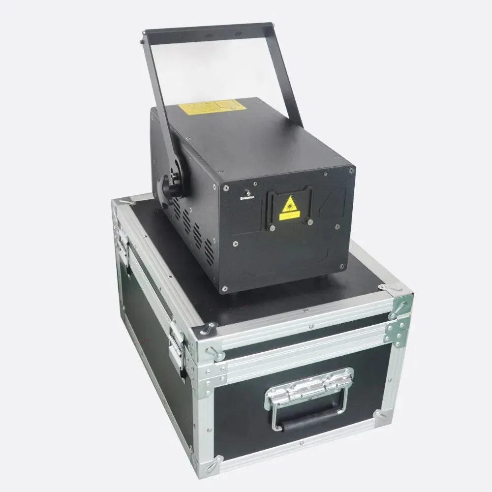 10W RGB Disco Animation Laser with Flight Case DMX Pattern Beam Projector DJ Stage Equipment for Club Party Wedding Events
