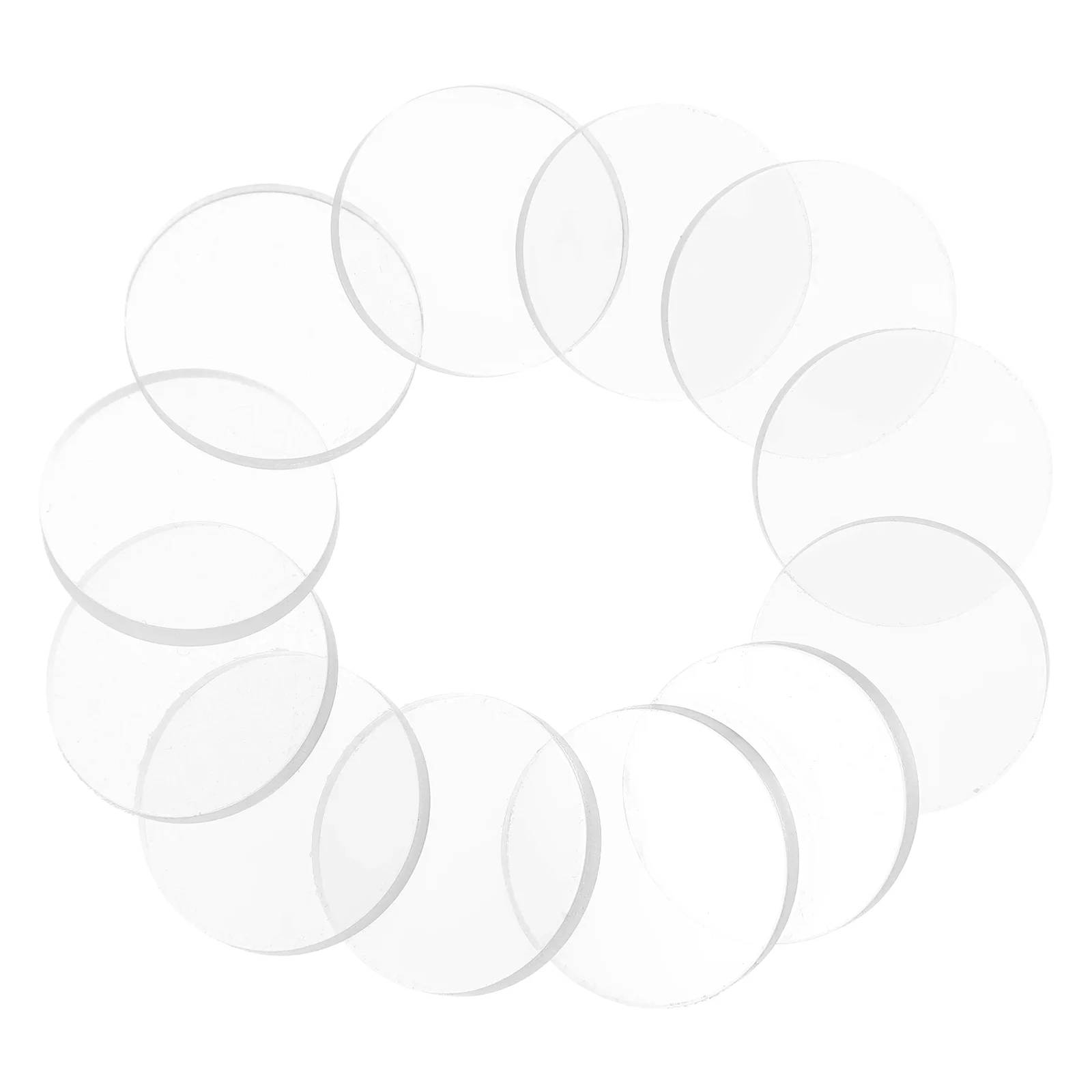 12 Pcs Crash Pad Non-slip Mat Cabinet Bumpers Glass Table Top Cushion Clear Floor Silicone Pads Protector Transparent Disc