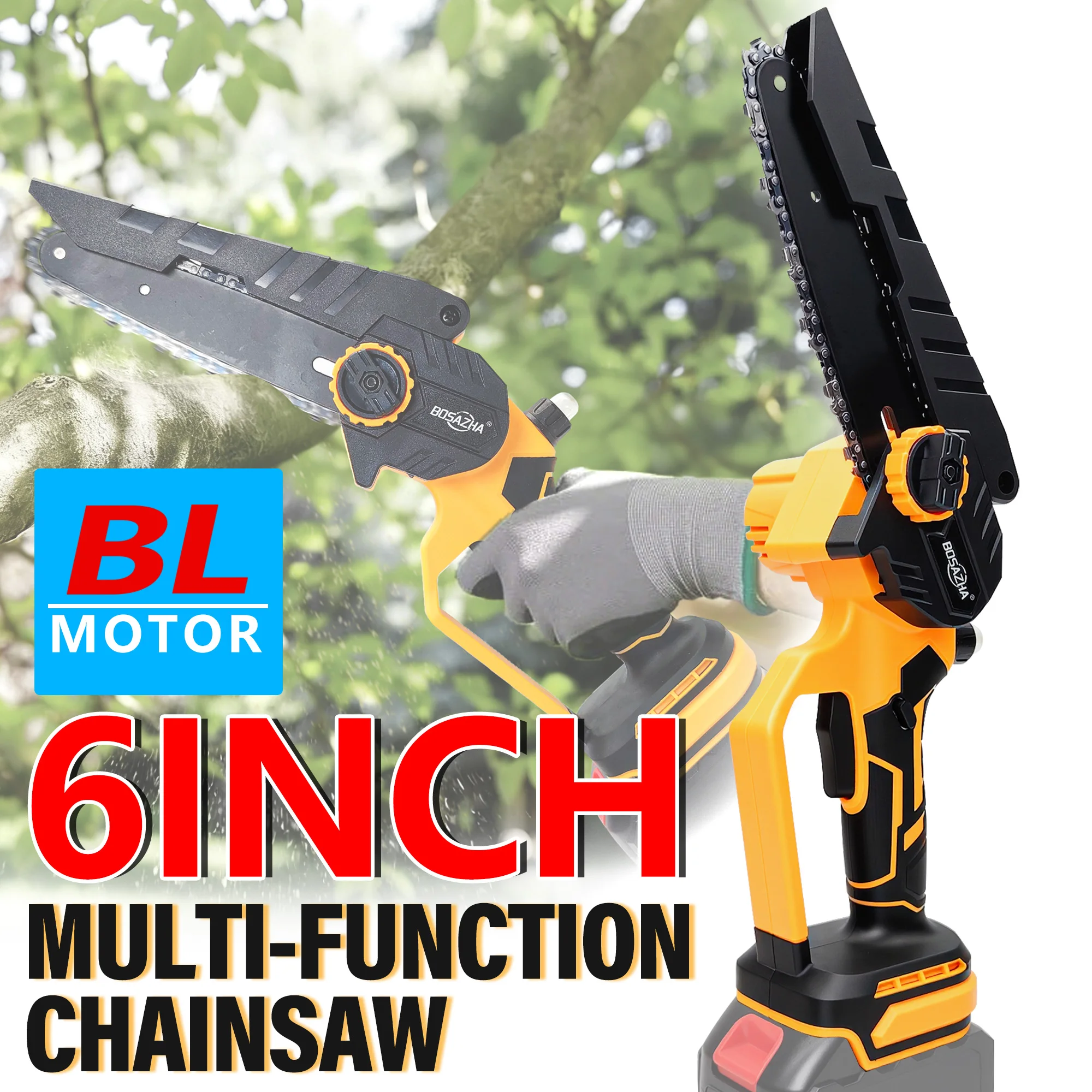 

Электрическая бесщеточная цепная пила Electric Goddess 6 дюймов, аккумуляторная, для резки древесины, садовый электроинструмент, совместим с аккумулятором Makita 21V ﻿