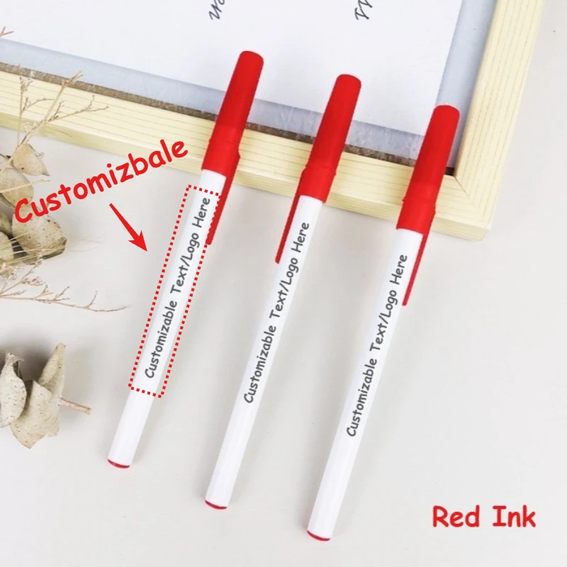 

20/50 шт. настраиваемых шариковых ручек для офиса и учебы, с плавным письмом, защитой от протекания, простые, стильные, настраиваемые ручки