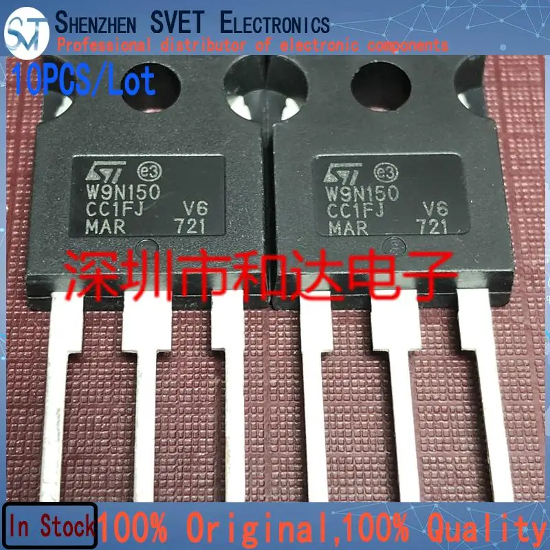 10PCS/Lot W9N150 STW9N150  TO-247 1500V 8A   Imported Original New And In Stock 100%Test