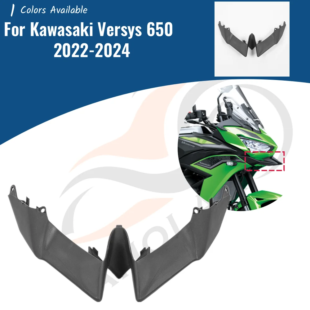 

Versys650 Front Fender Beak Nose Cone Extension Cover Extender Cowl For Kawasaki Versys 650 2022-2024 Motorcycle Accessories