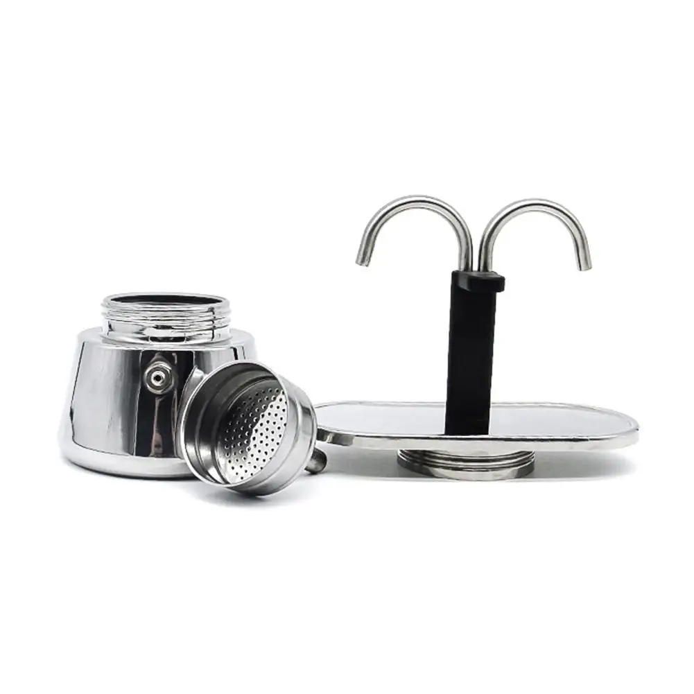 

Practical Moka Pot Coffee Pot Stainless Steel Cafe Tools Coffee Maker Coffee Utensils Mocha Coffee Brewer Parts