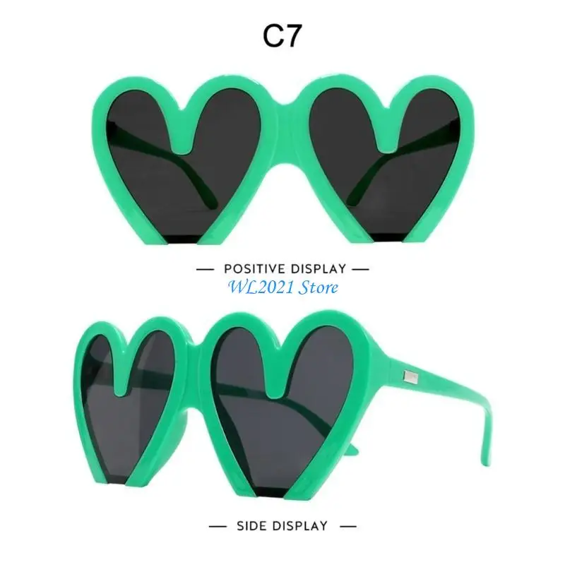 

G5GC Beach Sunglasses Heart Sunglasses Oversized Heart Shade Party Sunglasses