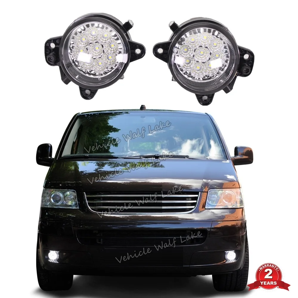 2 sztuk dla VW Transporter Multivan Caravelle T5 2003 2004 2005 2006 2007 2008 2009 2010 Car Styling 9 LED DRL światło przeciwmgielne lampa przeciwmgielna