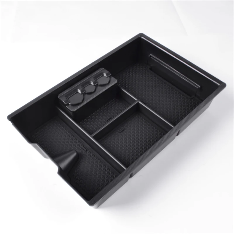 Car Center Armrest Storage Box For Dodge Ram 1500 2009-2018 Console Organizer Case Flocking Linen Container Tidy Accessories