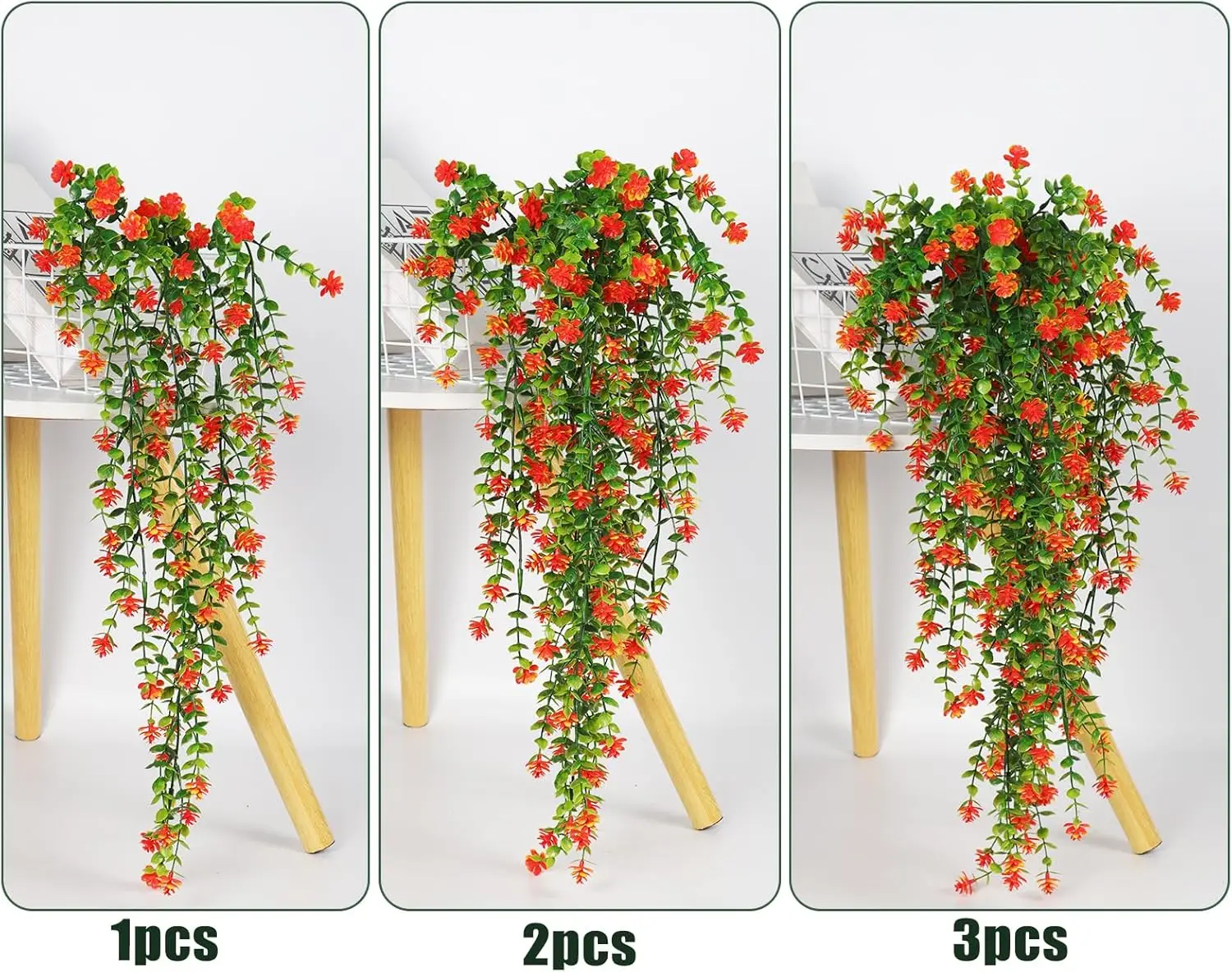 

1/3Pcs Resistant Fake Flowers Artificial Flowers Realistic Eucalyptus Flower Garland For Home Wedding Garden For Indoor Decora