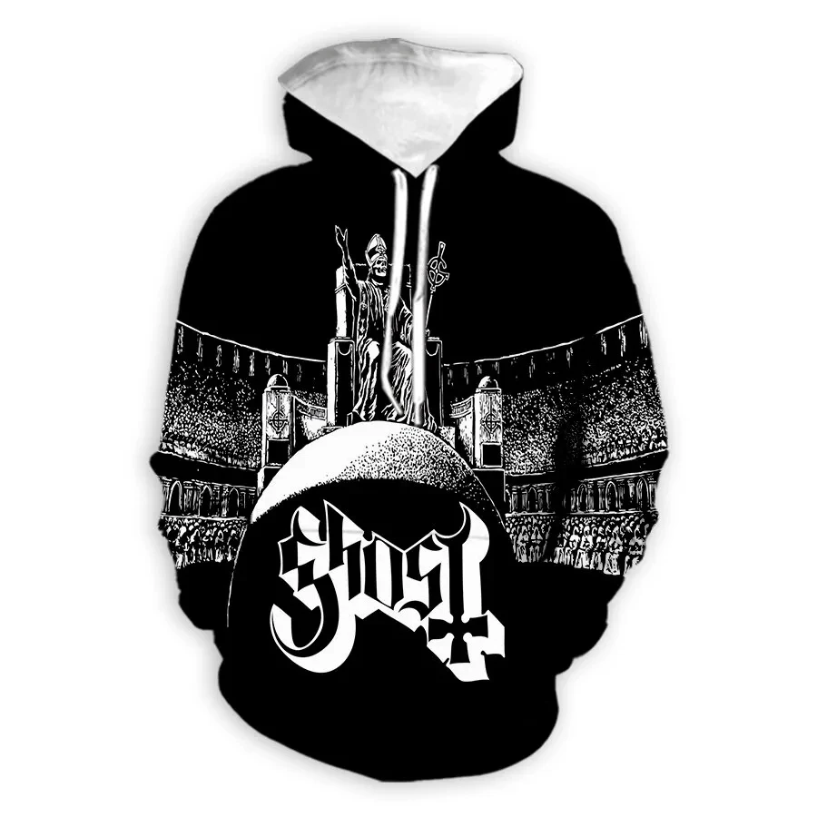 Hoodies Ghost Band 3d Print Sweatshirts Men Women Unisex Hooded Oversized Hoodie Fashion Kids Pullover Tracksuits