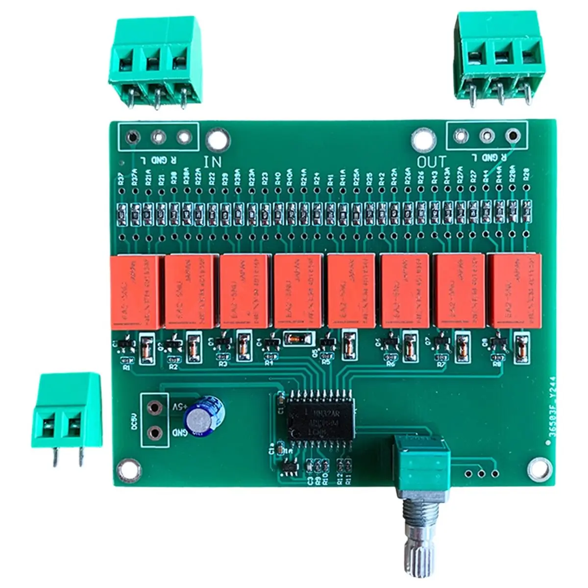 Y1329A*☀▃5v DC Voltage Fever Volume Control Board Relay Volume Control Board,DIY Hi-Fi Audio Preamp Attenuator Relay