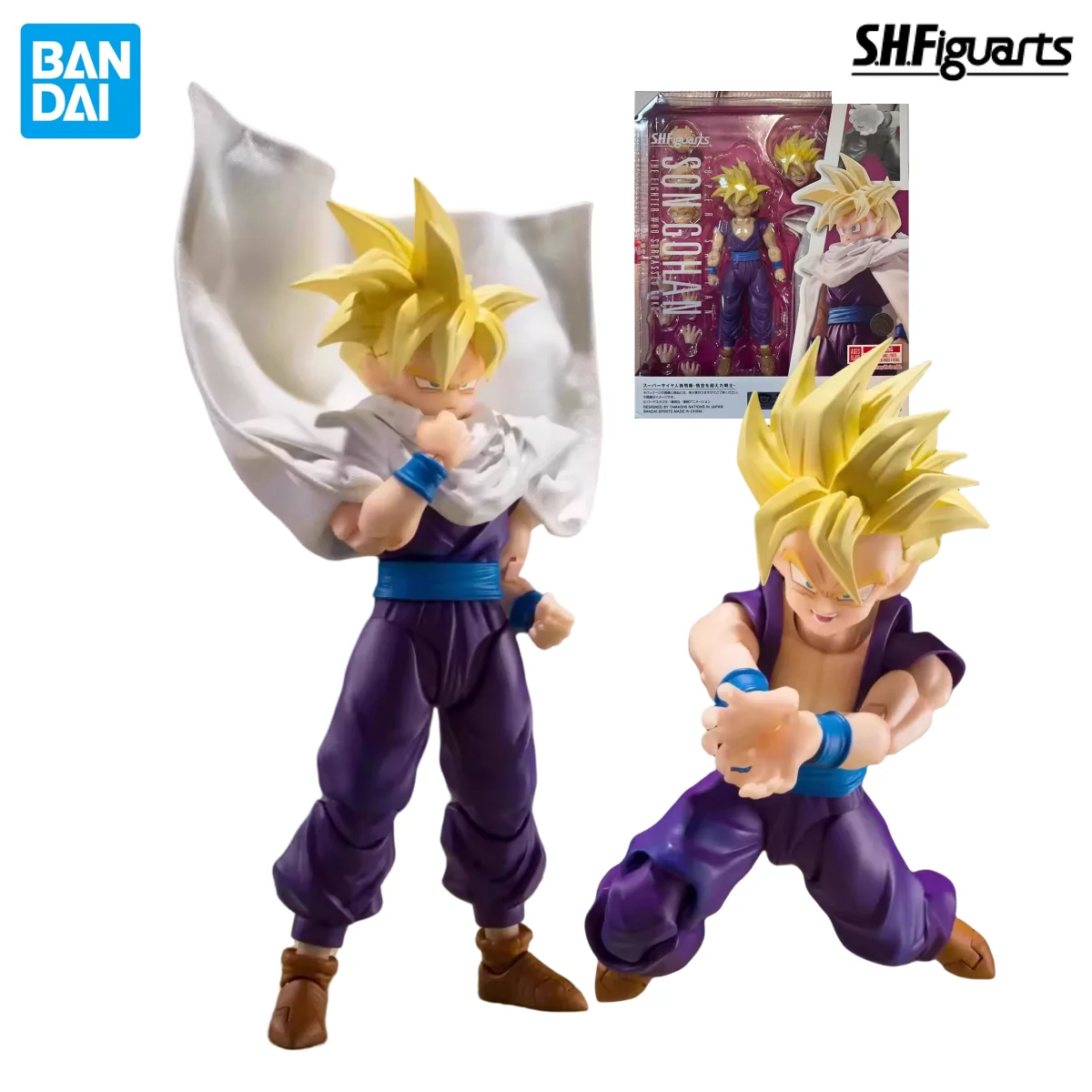 In Stock BANDAI S.H.Figuarts Original Dragon Ball Z Son Gohan Super Saiyan The Fighter Who Surpassed Goku Anime Action Figure