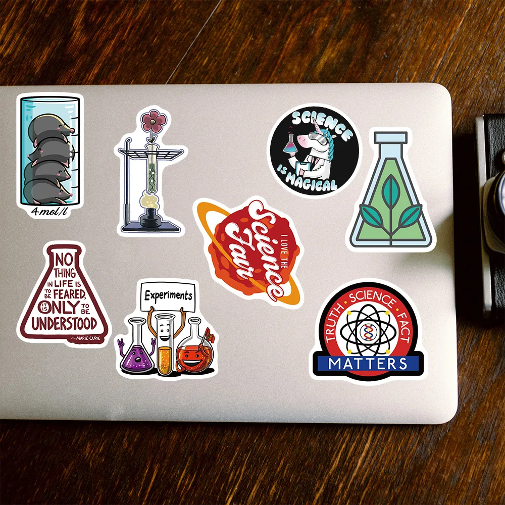10/50/100pcs Chemistry Laboratory Stickers funny Science Graffiti for Scrapbooking Laptop Phone Stationery Suitcase Helmet