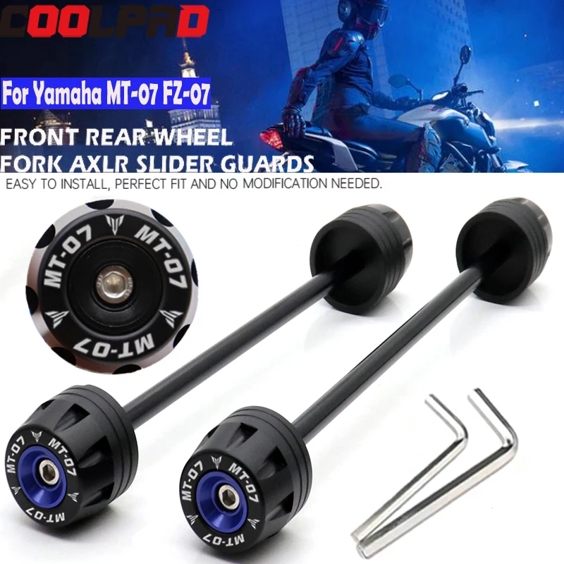 

MT07 Front Axle Crash Slider For YAMAHA MT-07 FZ-07 XSR700 2014-2023 Motorcycle Rear Wheel Stand Screw Swingarm Spools MT FZ 07