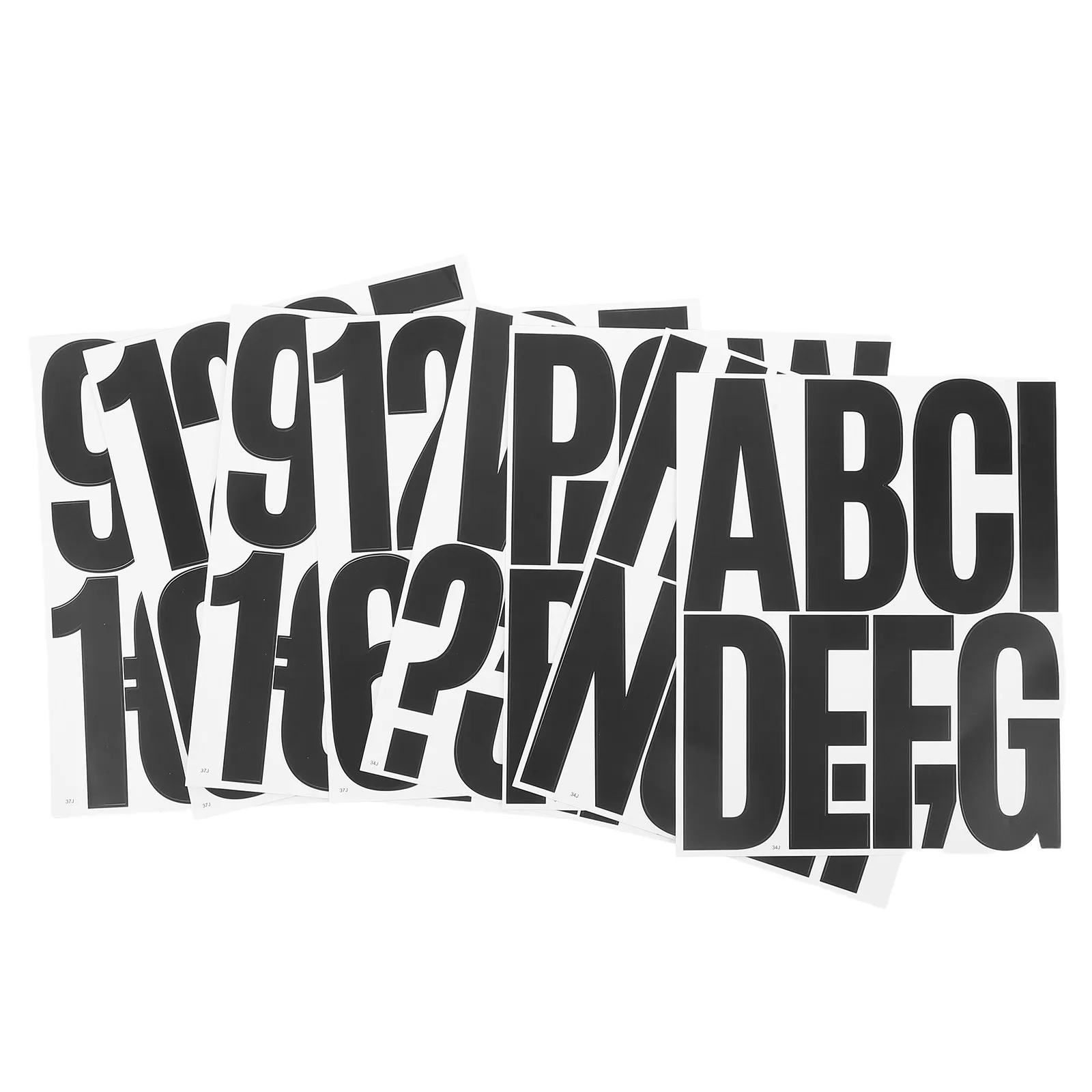 8Sheets Mailbox Stickers Self Adhesive Alphabet Numbers Punctuation Decals Outdoor Waterproof Vinyl Lettering for Door Address