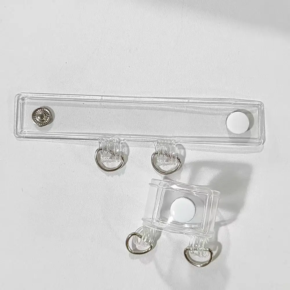 2pcs Simple PVC Bag Strap Extension Buckle Transparent Backpack Buckle Snap Clasp Clip Luggage Accessories