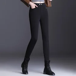 2023 New Winter and Autumn Women Casual Black Long Pants Fashion Warm Windproof Pants Ladies Trousers