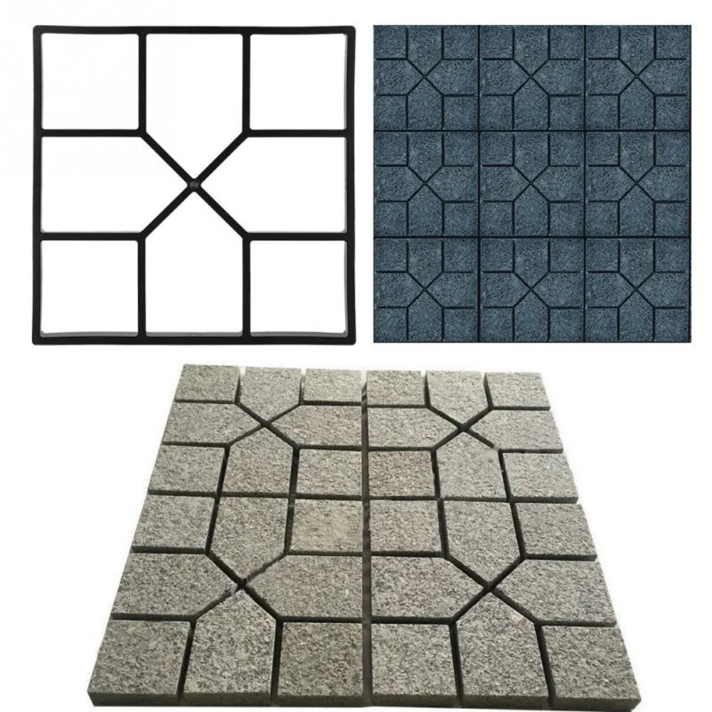 Moldes Paver reutilizáveis para o caminho do jardim Pavimentação Paver Maker Tijolo de pedra Molde de concreto Cimento concreto Moldes de pátio,