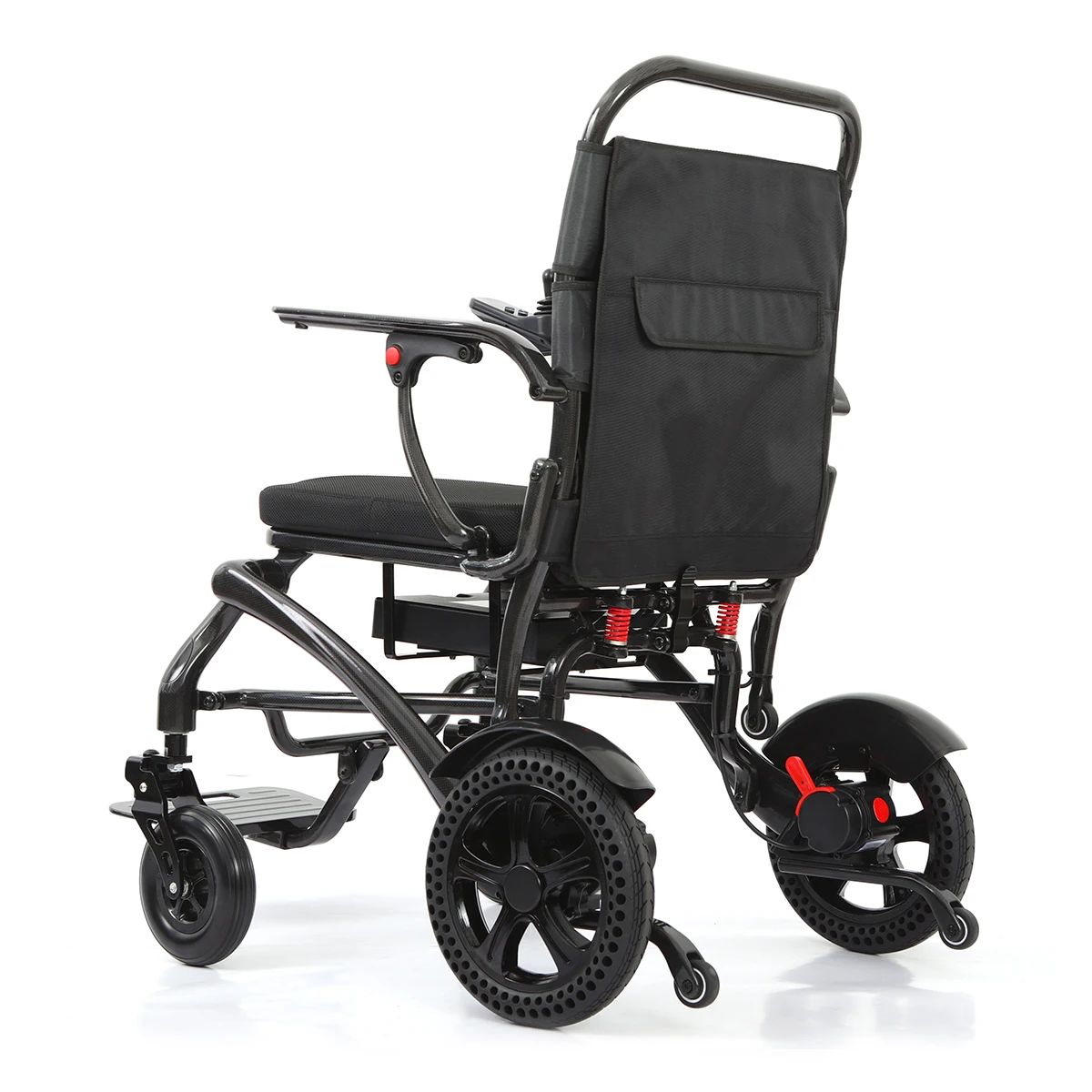 Adult Luxury Full Carbon Fiber Electric Wheelchair 18.6KG Light Foldable Portable Outdoor Off-road Power Wheelchair