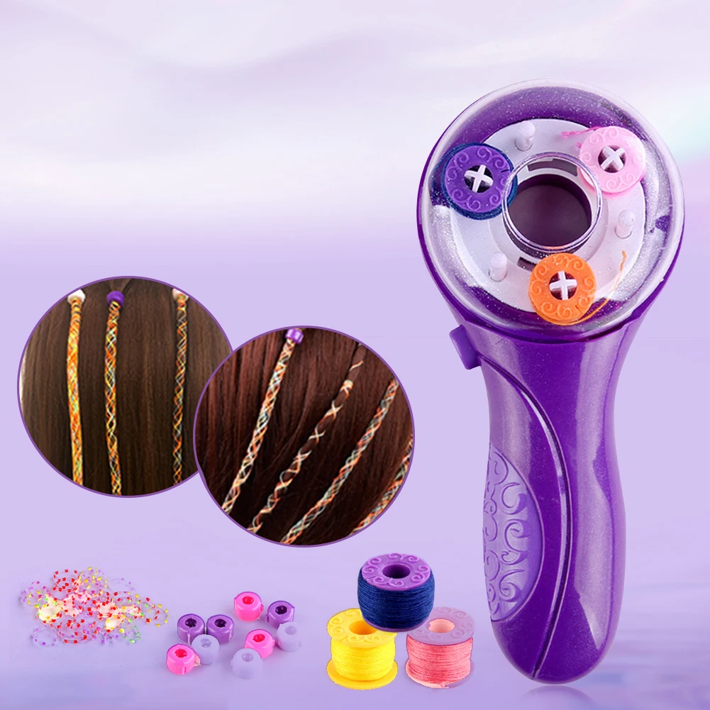 Hair Braider Machine Hair Twister Machine Styling DIY Tool with Hair Hook Rubber Band Twister Hairstyle Tools Kit Child Gifts