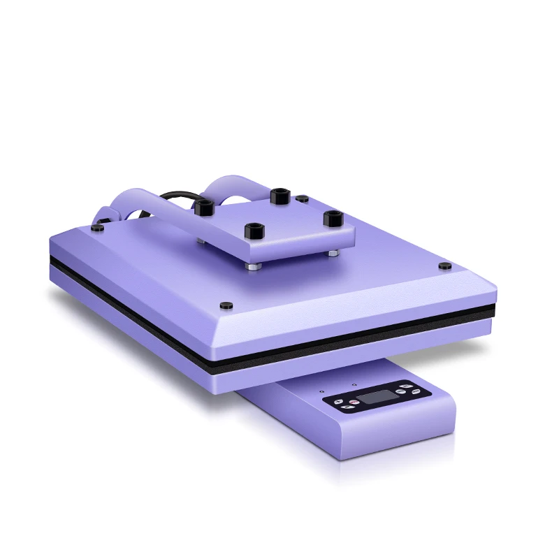 

Hot Sale Purple Color 38*38cm 40*50cm 40*60cm Automatic Heat Press Machine For T-shirt Heat Transfer Printing