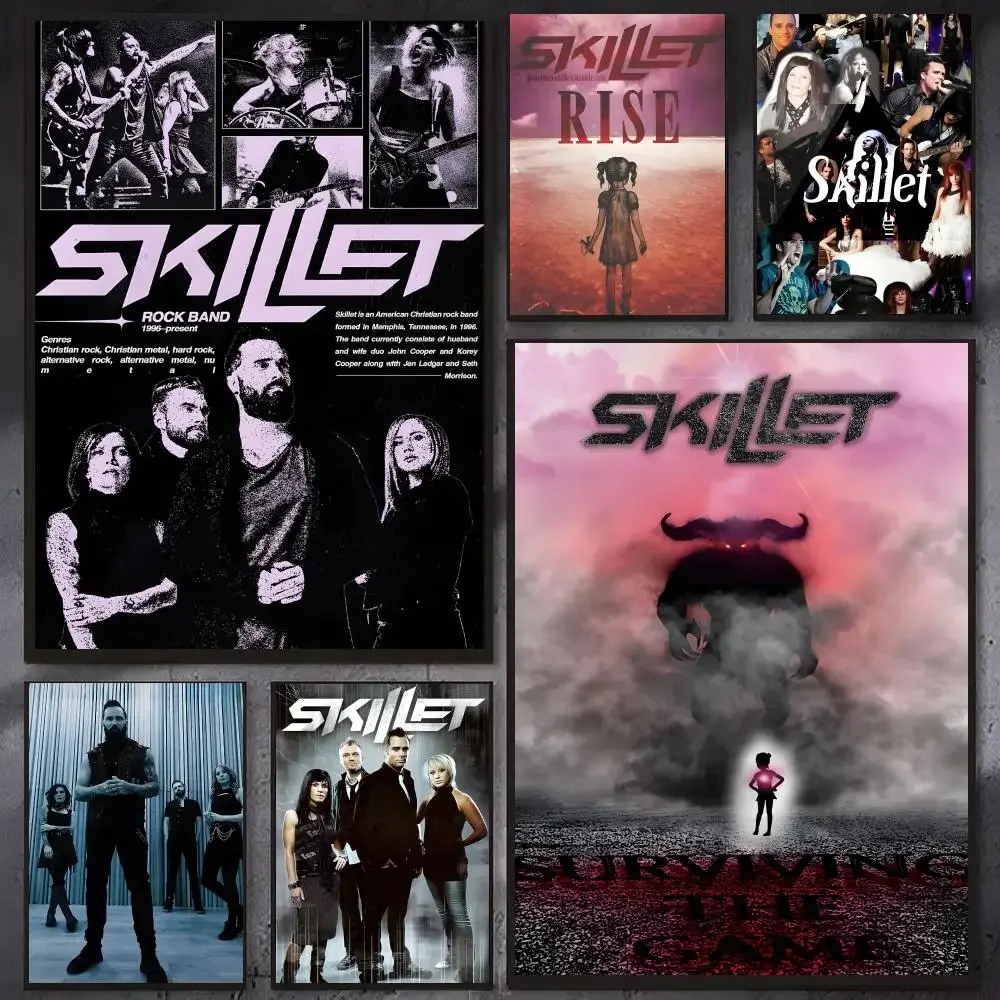 Band Rock Skillet Poster Wall Ornament Home Decor Young Decor Fans