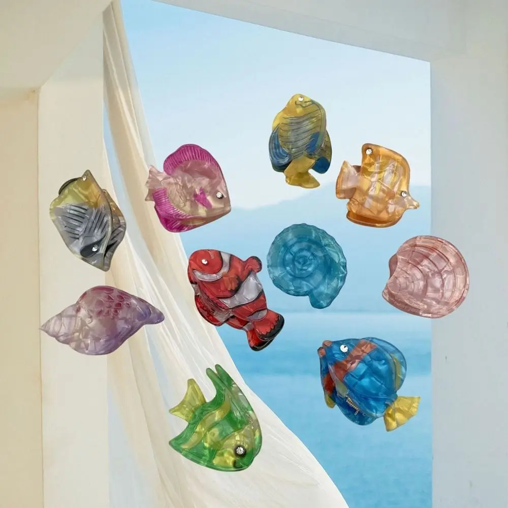 شخصية الحيوانات دبوس الشعر خلات الحيوان مشبك شعر البحر الحيوان الأسماك مشبك شعر صغير انتزاع كليب باريت الإناث #3