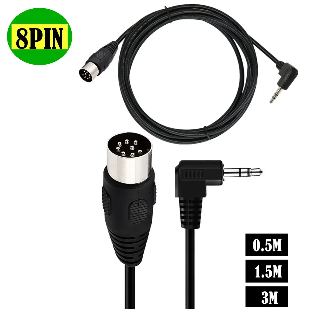 Din 8 Pin To DC3.5mm Cable 8Pin Din Male Plug To 3.5mm Male Audio Adapter for  Musical Instrument Audio Equipment Cable
