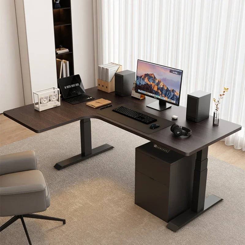 Life Electric Computer Desks Lifting And Lowering Solid Wood Corner Household Computer Desks Escritorio Gamer Furniture QF50CD