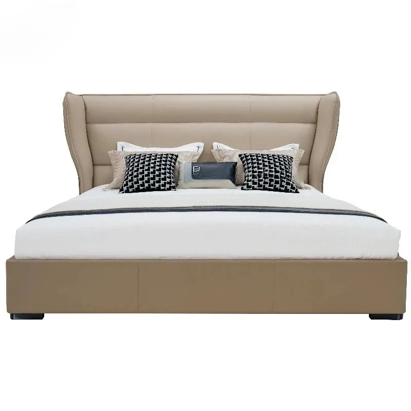 *High Quality Luxury Bed Design, Home Bedroom king Size Bed, 1.8 * 2.0 Soft Bed, king Size Leather Cushioned Bed, Customized Bed