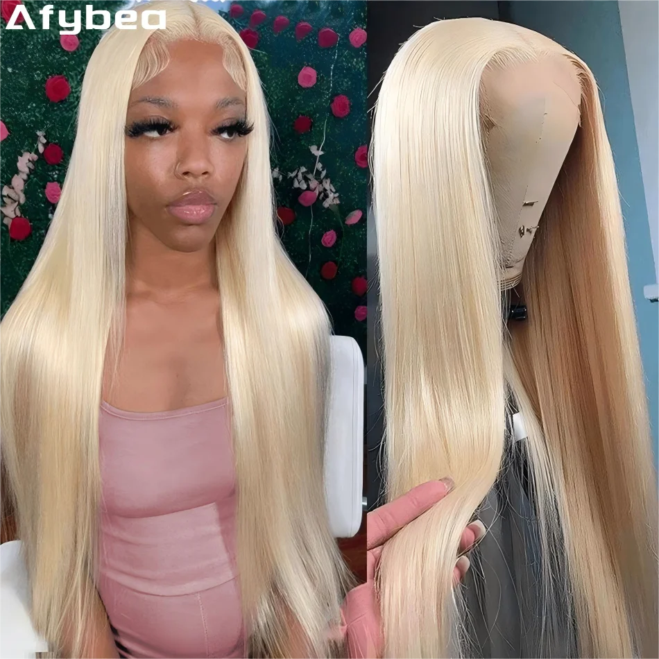 613 Hd الدانتيل الباروكات الأمامية 13X6 شقراء شعر طبيعي مفرود الباروكات 100% 40 بوصة الدانتيل الجبهة الباروكات 230 الكثافة البرازيلي الباروكات قبل قطعها #1