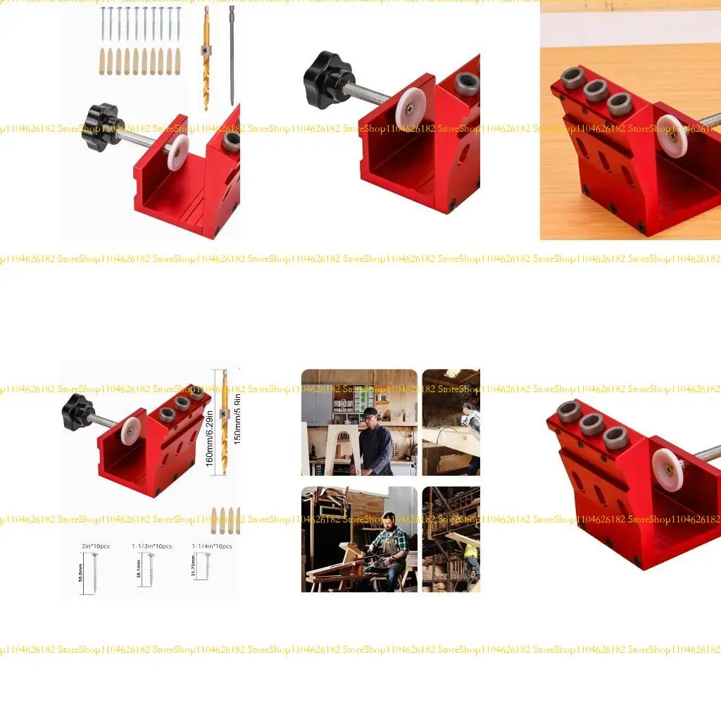 

Q2Q4 Pocket Hole Jig Set,Woodworking Inclined Hole Jig for Woodworking Drillings Holes, Carpentry Locators