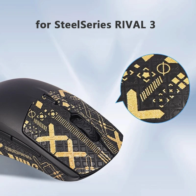 Etiqueta antiderrapante do rato, suor-absorvente, resistente ao desgaste, fita protetora do aperto, SteelSeries, Rival 3, E-Sport, acessórios do jogo